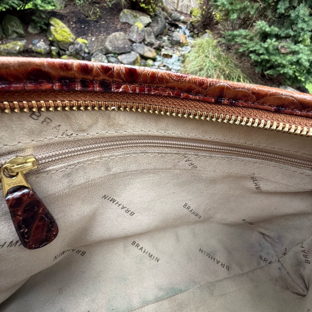 Brahmin Leather Melbourne Pecan Anytime Mini Handbag - Picture 12 of 15